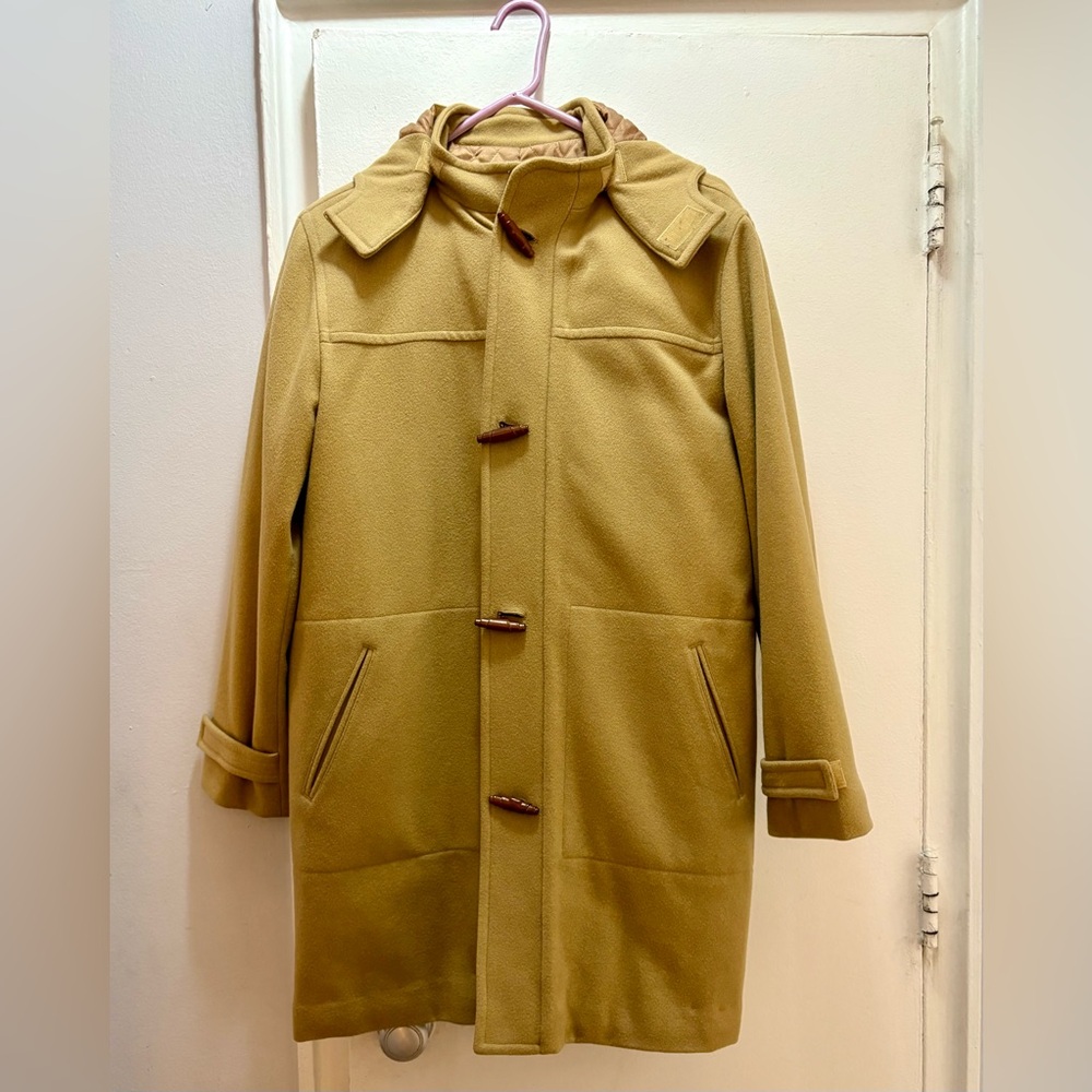 Vintage Ralph Lauren Women's Camel Wool Duffle Toggle Coat - Size Medium